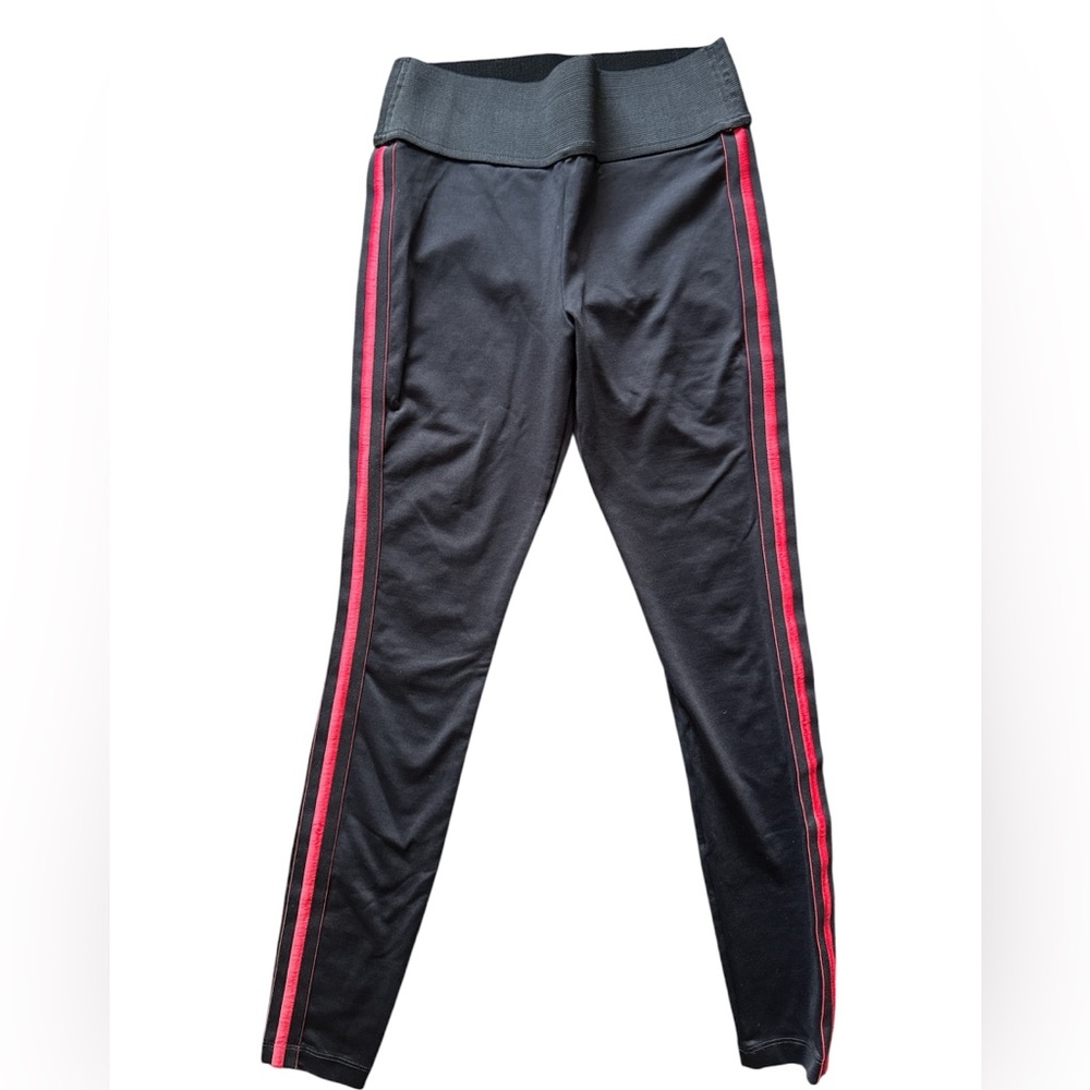 Koral Black Leggings with Red Stripes, size M